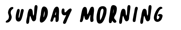 Sunday Morning font preview